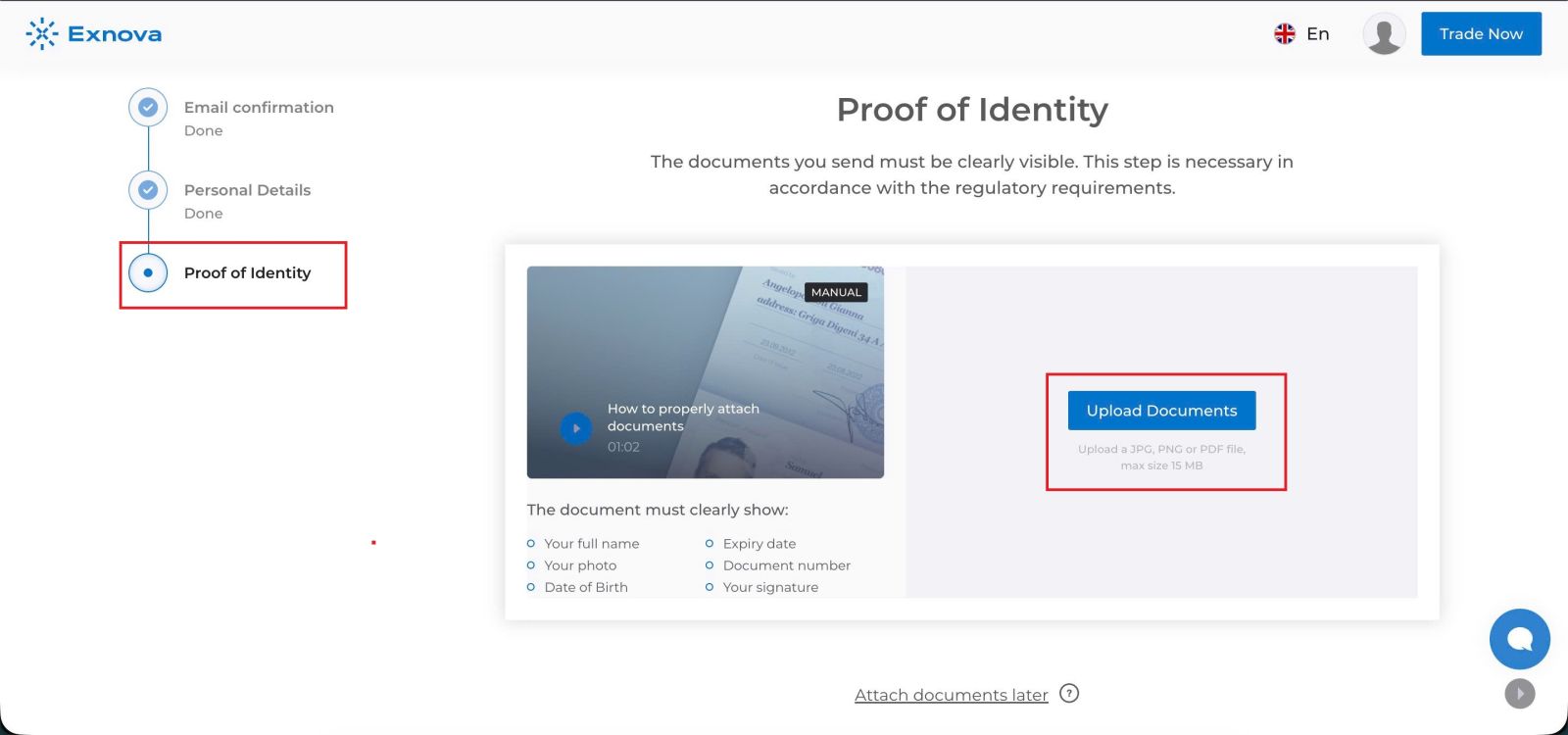 Verificación de cuenta Exnova: cómo completar KYC paso a paso Verificación de cuenta Exnova: cómo completar KYC paso a paso