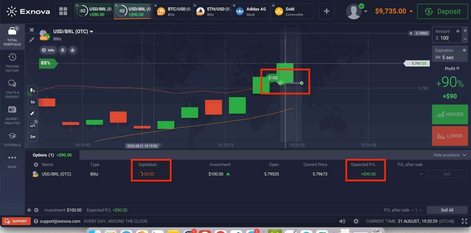 Exnova Deposit and Trade Binary Options — Funding to Execution