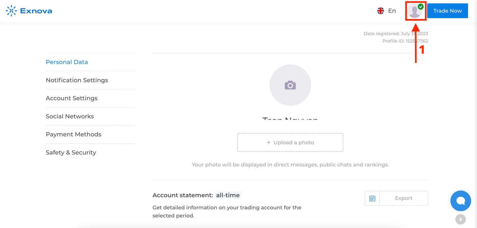 Depósito e retirada Exnova: métodos, limites e tempos de processamento