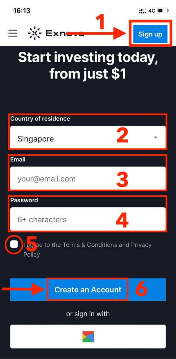 Exnova registrar e verificar conta – etapas, documentos e prazos