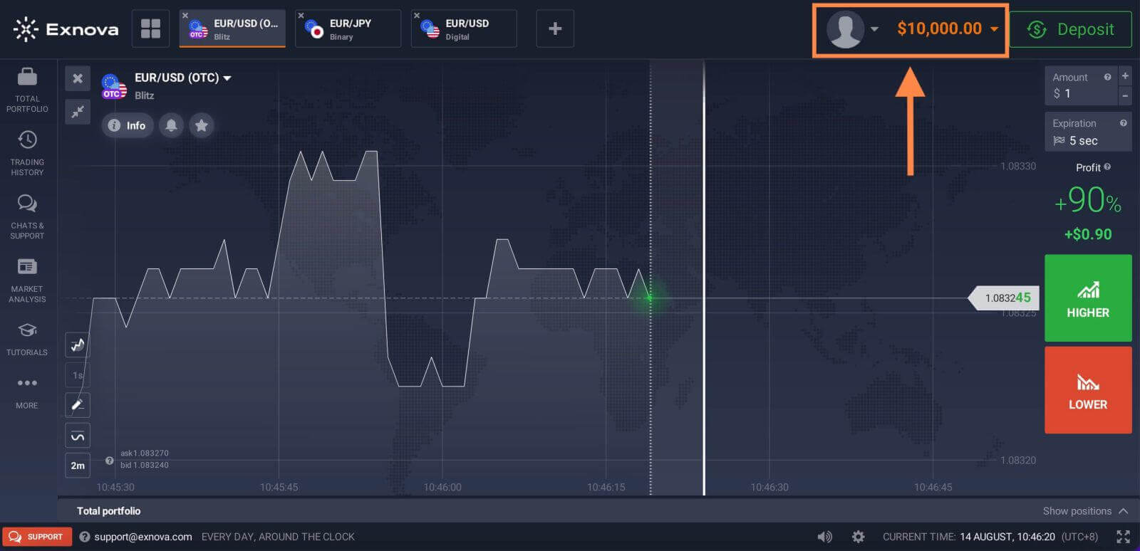 เปิดบัญชีทดลองบน Exnova — การตั้งค่าด่วนและการซื้อขายทดลอง